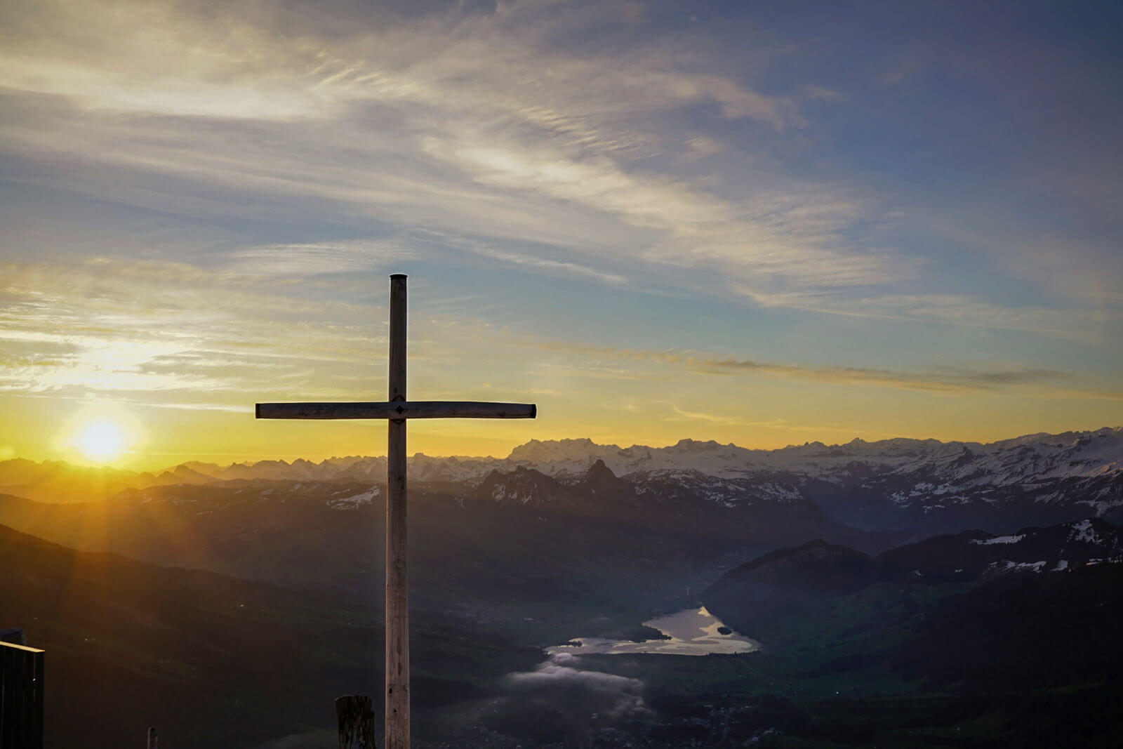 cross on mountain top glory gang